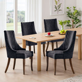 IULULU Dining Chairs, Upholstered Featuring Tufted Back Design and Solid Wood Legs Set of 2