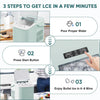 IULULU Portable Ice Maker, 9 Cubes/6 Mins, 26.5lbs/24Hrs, Self-Cleaning, Quiet, with Scoop, Basket, Handle for Parties