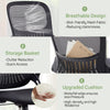 IULULU Office Chair Ergonomic Mesh with Fixed Armrest
