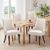 IULULU Dining Chairs, Upholstered Featuring Tufted Back Design and Solid Wood Legs Set of 2