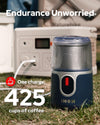 Atilioo Cordless Coffee Grinder Electric - USB Rechargeable, 304 Stainless Steel Blade, 85 Grinds Per Charge, for Espresso, Spices, Home, Travel, Camping - Blue