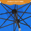 IULULU 9FT Patio Umbrella with Tilt, Crank, 8 Waterproof Ribs for Outdoors