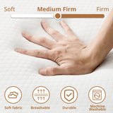 Atilioo 3 inch Folding Mattress with Removable Cover, Tri-Fold Memory Foam Mattress for Travelling, Camping, RV, Guest Mat, Single Size