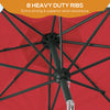 IULULU 9FT Patio Umbrella with Tilt, Crank, 8 Waterproof Ribs for Outdoors
