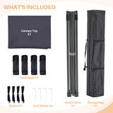 IULULU 10x10 Canopy, Heavy-Duty Party Tent, Waterproof Shade with Sand Bags