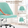 IULULU Office Desk Chair, Modern Cute Rolling Vanity Swivel Task Chairs with Wheels, Comfortable Back Seat Armless