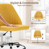 IULULU Office Desk Chair, Modern Cute Rolling Vanity Swivel Task Chairs with Wheels, Comfortable Back Seat Armless