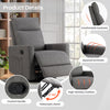 IULULU Recliner, Nursery Glider Rocker with Large Footrest, High Back, Deep Seat