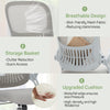 IULULU Office Chair Ergonomic Mesh with Fixed Armrest
