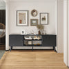 IULULU 55-60" TV Stand, Mid-Century Console with Storage