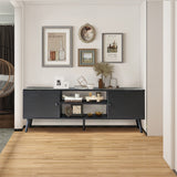 IULULU 55-60" TV Stand, Mid-Century Console with Storage