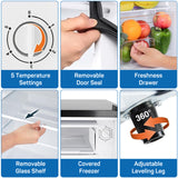 Haysky Upgraded Compact Mini Fridge with Freezer, 3.2 Cu.Ft Small Refrigerator for Bedroom, Dorm, Office, Low Noise, Adjustable Thermostat, Quiet & Energy Efficience