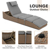 IULULU Lounge Chair Outdoor PE Wicker – Adjustable Backrest, Removable Cushion