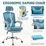 IULULU Office Desk Chair with Footrest, High-Back Mesh Rolling Swivel Reclining Chairs
