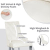 IULULU Dining Chairs Set of 2 with Stainless Steel Legs and Lion Head Handles