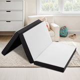Atilioo 3 inch Folding Mattress with Removable Cover, Tri-Fold Memory Foam Mattress for Travelling, Camping, RV, Guest Mat, Single Size