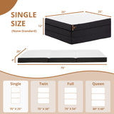 Atilioo 3 inch Folding Mattress with Removable Cover, Tri-Fold Memory Foam Mattress for Travelling, Camping, RV, Guest Mat, Single Size