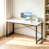 Atilioo Modern Computer Desk, Office Writing Study PC Table for Kids & Students with Storage Bag & Headphone Hooks for Home Bedroom, 31" Rustic Brown