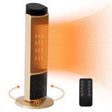 LIFERECORD Oscillating Space Heater with Remote, 70° Wide-Angle Heating, Quiet Portable Indoor Heater with Tip-Over Protection for Office & Home