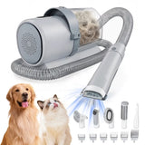 LIFERECORD 5-in-1 Dog Grooming Vacuum Kit, 2.5L Dust Cup, 3 Suction Modes, 5 Groomer Tools, Cordless Low Noise Dog Clippers for Cats & Pets