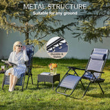 Atilioo  Zero Gravity Chairs, Set of 2 Portable Recliner Beach Camping Patio Outdoor Folding Lounge Chair with Cup Holder Trays and Adjustable Pillow for Poolside, Garden, Backyard, Lawn