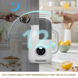 Buteny Nut Milk Maker, 10-Blade Blender with Delay Start, Auto-Clean, 8-in-1 for Almond/Oat/Soy Milk, 40oz Capacity/Recipe Book