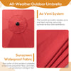 IULULU 9FT Patio Umbrella with Tilt, Crank, 8 Waterproof Ribs for Outdoors