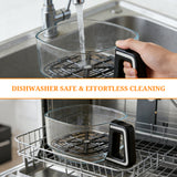 Atilioo 4.7 Qt Glass Air Fryer with 10 Presets Digital Touch, Compact Design, Quick & Easy Meals in Minutes, Gray