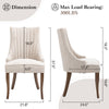 IULULU Dining Chairs, Upholstered Featuring Tufted Back Design and Solid Wood Legs Set of 2