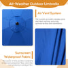 IULULU 9FT Patio Umbrella with Tilt, Crank, 8 Waterproof Ribs for Outdoors