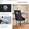 IULULU Dining Chairs Set of 2 with Stainless Steel Legs and Lion Head Handles