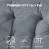 IULULU Comfy Saucer Chair, XL Folding Faux Fur Lounge Chair for Home, Kids & Adults
