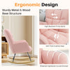 IULULU Rocking Chair, Ergonomic High Back, Comfy Seat with Side Support