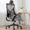 IULULU Ergonomic Office Chair, High Back Mesh with Lumbar Support, Flip-up Arms