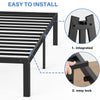 IULULU Metal Bed Frame - Foundation with Steel Slats, No Box Spring, Easy Assembly