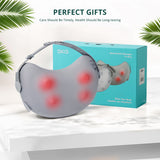 SKG 4D Shiatsu Back & Neck Massager with Heat and Vibration, Deep Tissue Kneading Pillow for Pain Relief, Cordless & Portable, Lumbar Support for Home, Car & Office Ideal Gift for Parents Men & Women