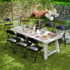 IULULU Folding Chair, Leather-padded, Sturdy Metal, Easy Storage, Indoor/Outdoor, Comfy for Home/Office/Party