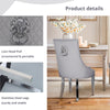 IULULU Dining Chairs Set of 2 with Stainless Steel Legs and Lion Head Handles