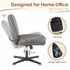 IULULU Wide Armless Desk Chair, No Wheels, Adjustable Height