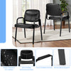 IULULU Leather Guest Chair, Ergonomic for Reception, Conferences, Home Offices