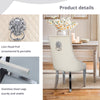 IULULU Dining Chairs Set of 2 with Stainless Steel Legs and Lion Head Handles