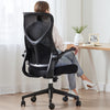 IULULU Ergonomic Office Chair, High Back Mesh with Lumbar Support, Flip-up Arms