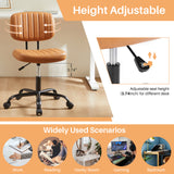 IULULU PU Leather Office Desk Chair, Swivel Chair for Adults/Students