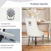 IULULU Dining Chairs Set of 2 with Stainless Steel Legs and Lion Head Handles