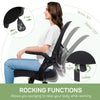 IULULU Office Chair Ergonomic Mesh with Fixed Armrest