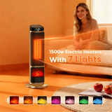 Haysky Portable Space Heater, 1400W Fast Heating with Thermostat & Remote, Overheat/Tip-Over Protection, Quiet Electric Heater for Bedroom, Office