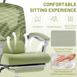 IULULU Office Desk Chair with Footrest, High-Back Mesh Rolling Swivel Reclining Chairs