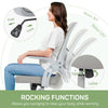 IULULU Office Chair Ergonomic Mesh with Fixed Armrest