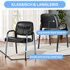 IULULU Leather Guest Chair, Ergonomic for Reception, Conferences, Home Offices