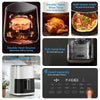 IULULU Air Fryer, 6-Qt with View Window, 12-in-1, 400°F Max
